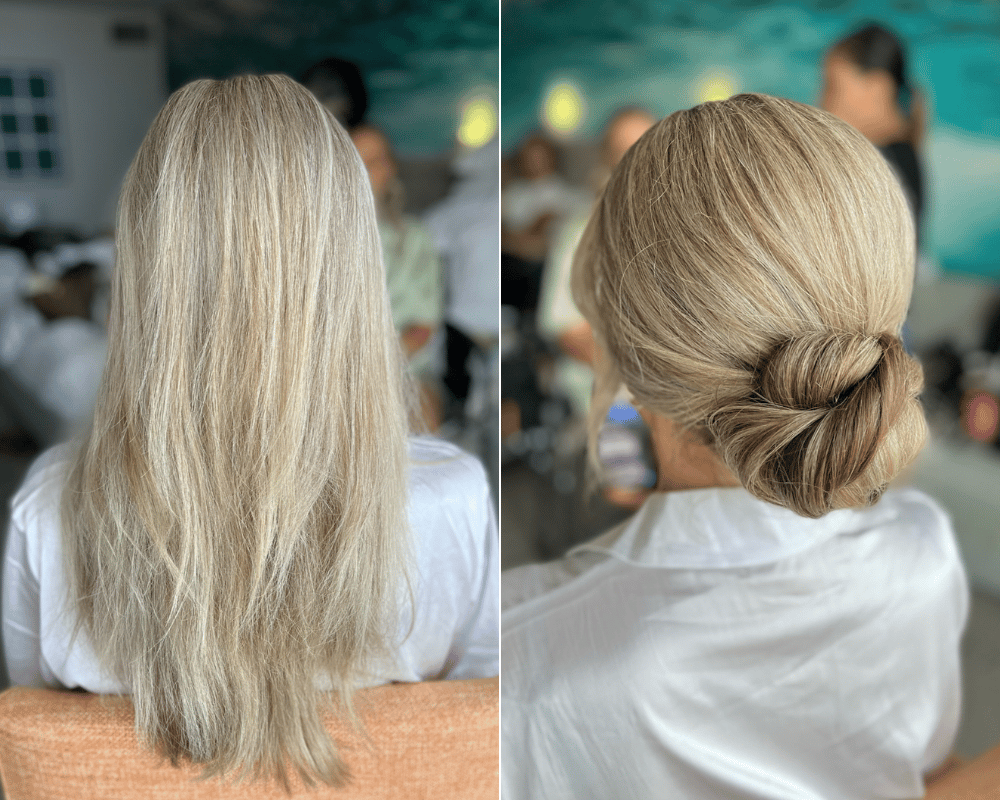 Before and After Updo Hair