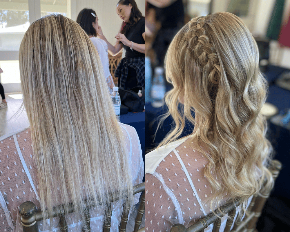 Before and After Hair with Braids