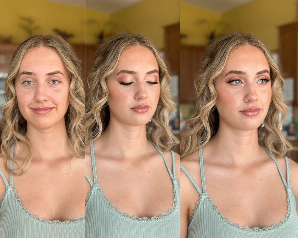 bridesmaid before and after makeup