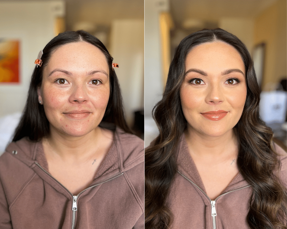 before and after makeup