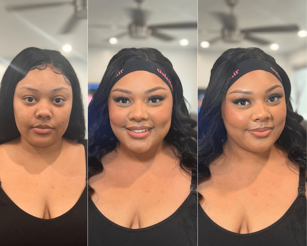before and after makeup
