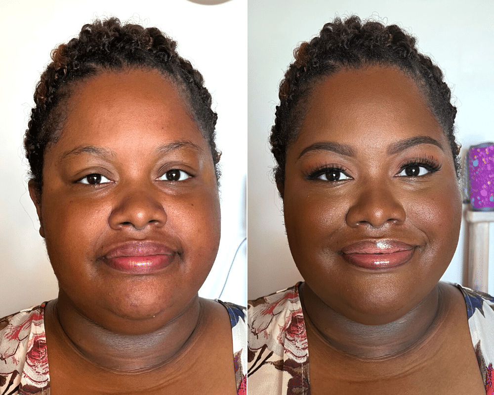 bridal makeup before and after black skin