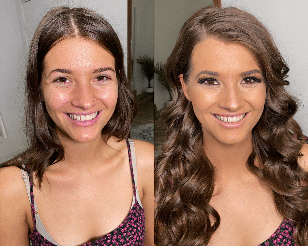 bridal makeup before and after