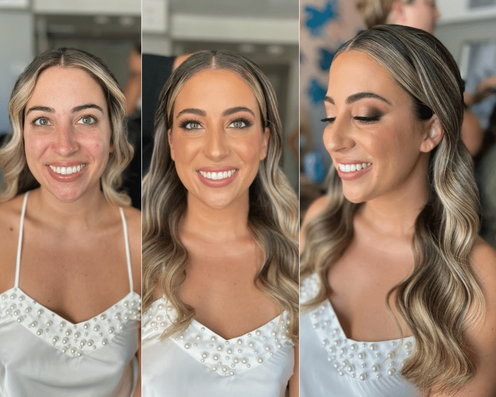 bridal makeup before and after