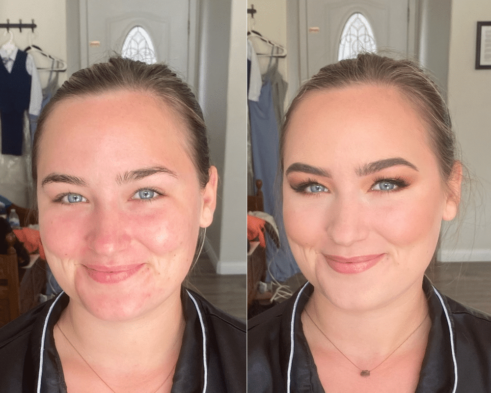 bridal makeup before and after