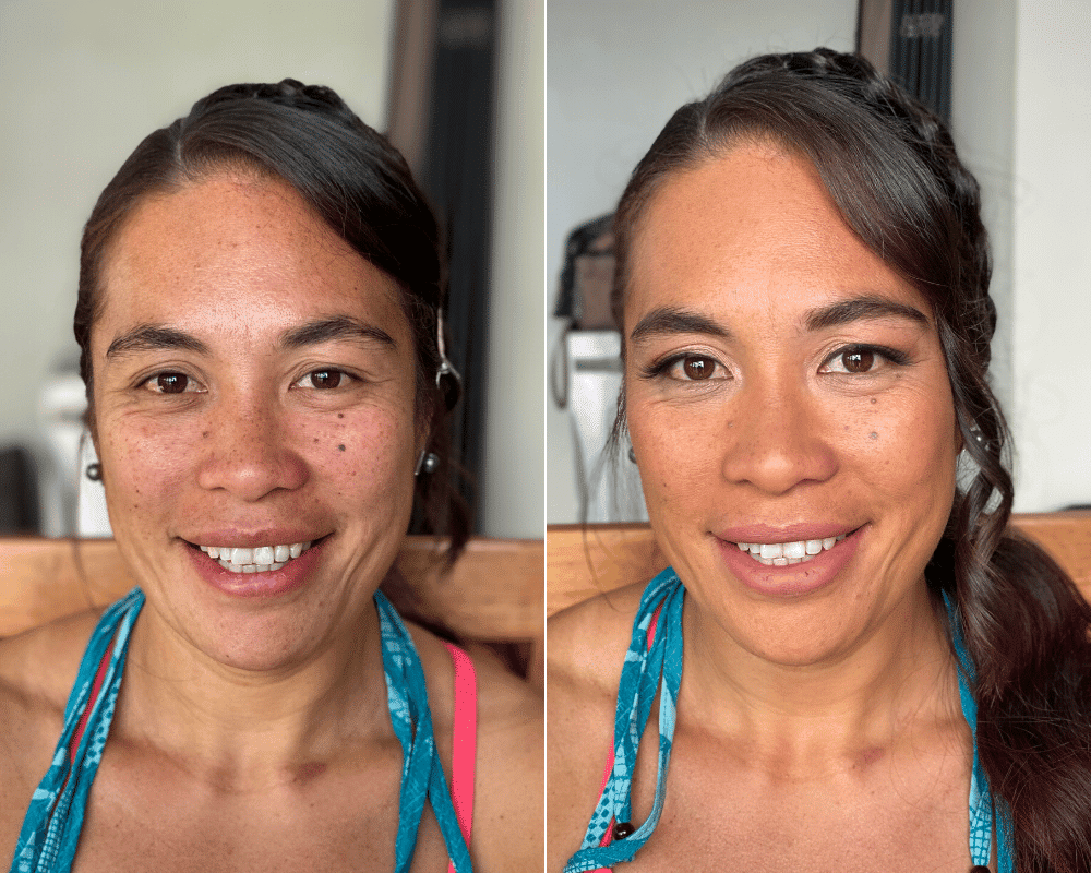 bridal makeup before and after