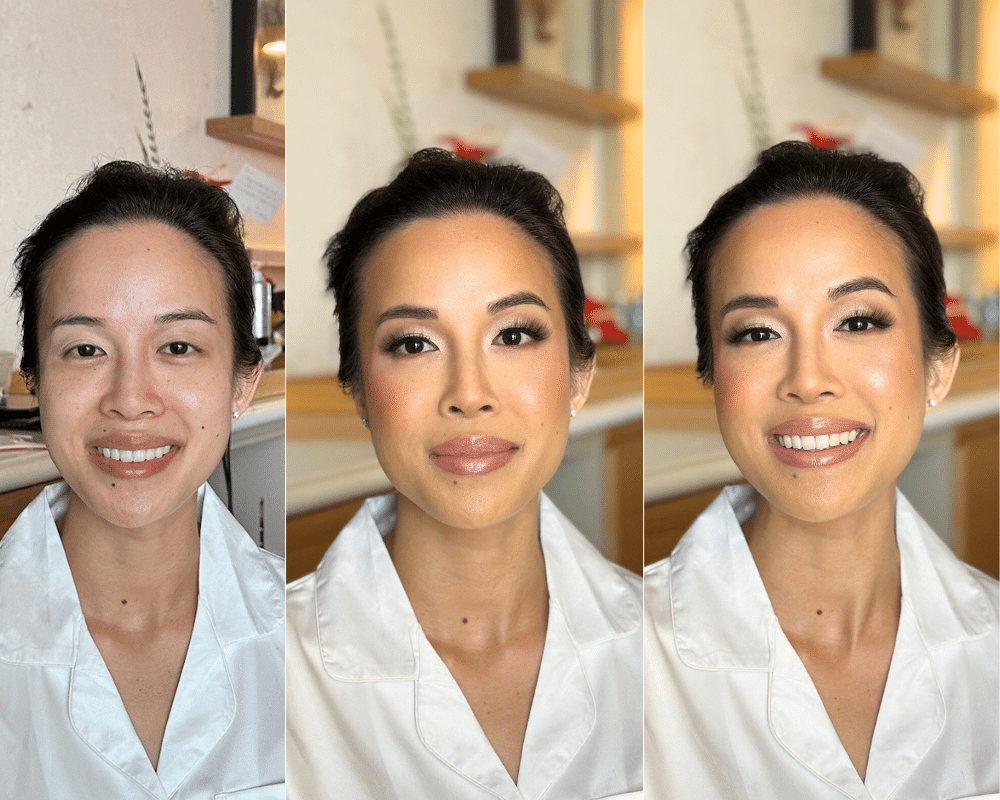 bridal makeup on asian bride