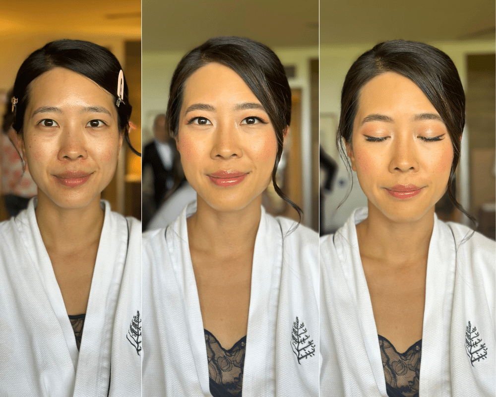bridal makeup on asian bride