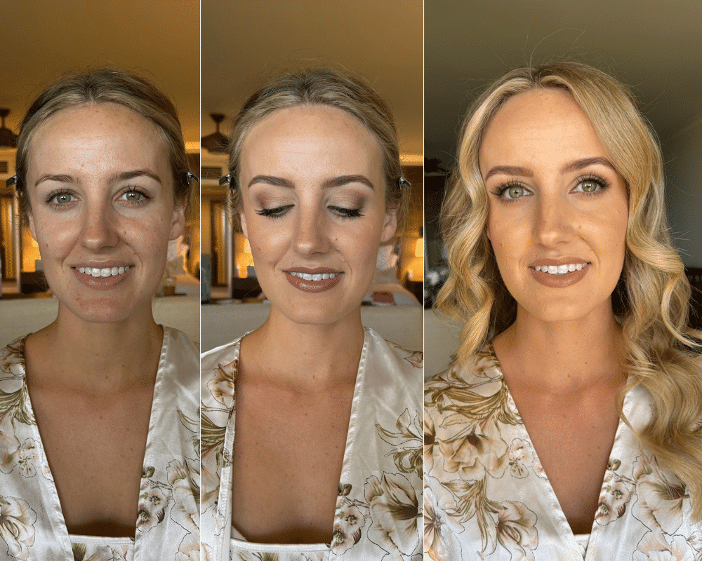 bridal makeup before and after