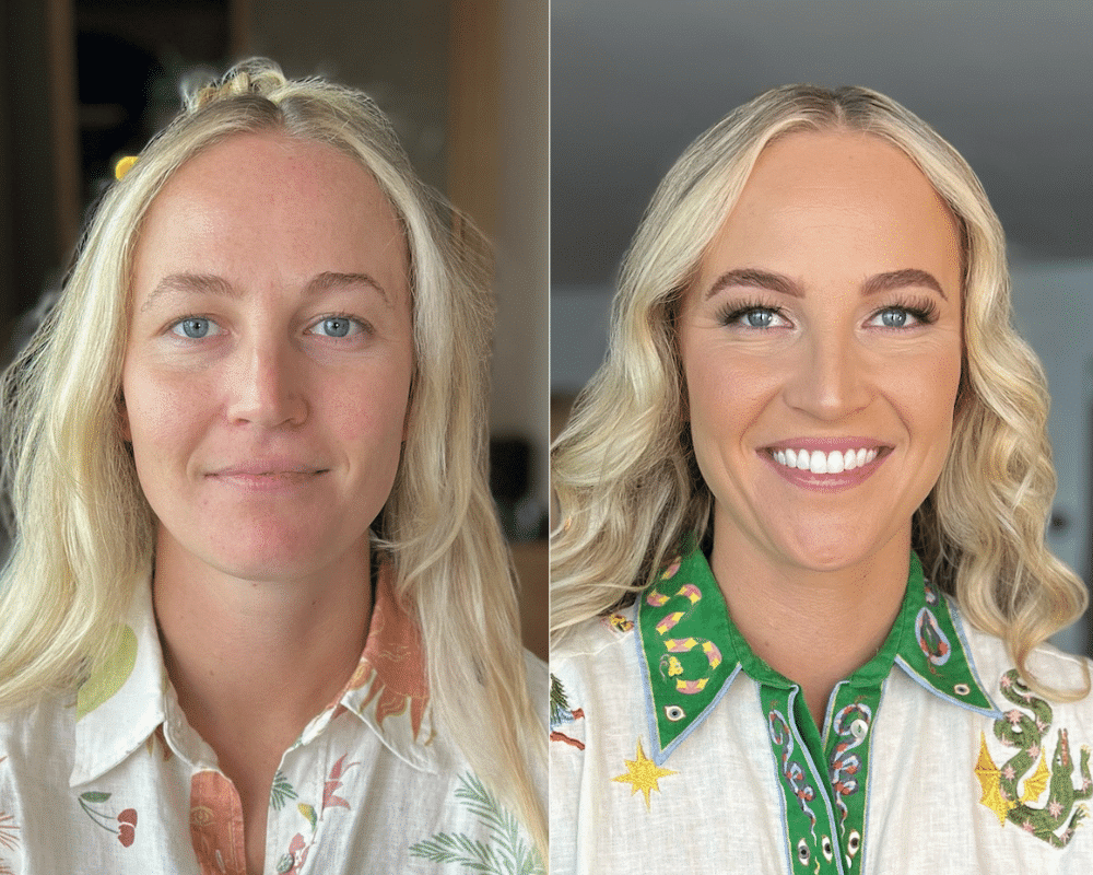 bridal makeup before and after