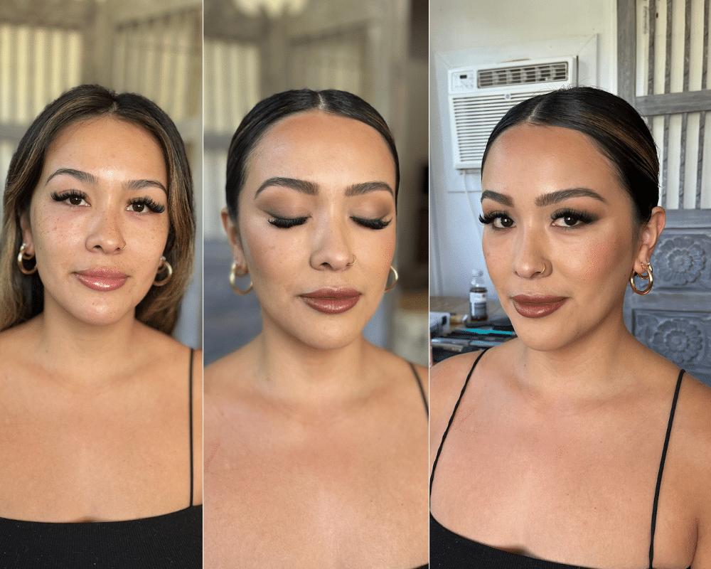 bridal makeup before and after