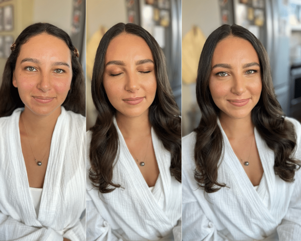 bridal makeup before and after