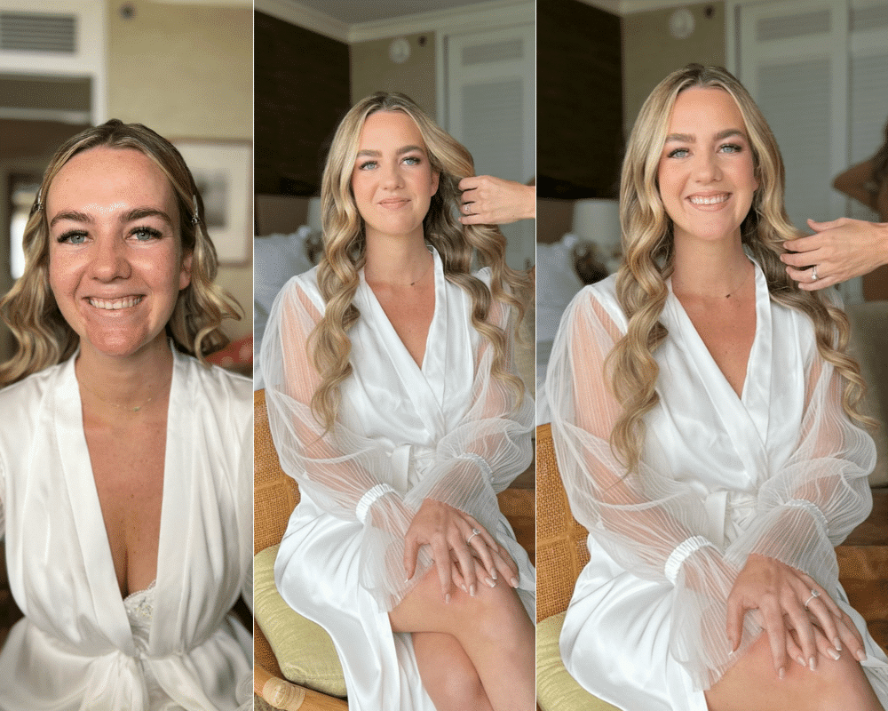 bridal makeup before and after
