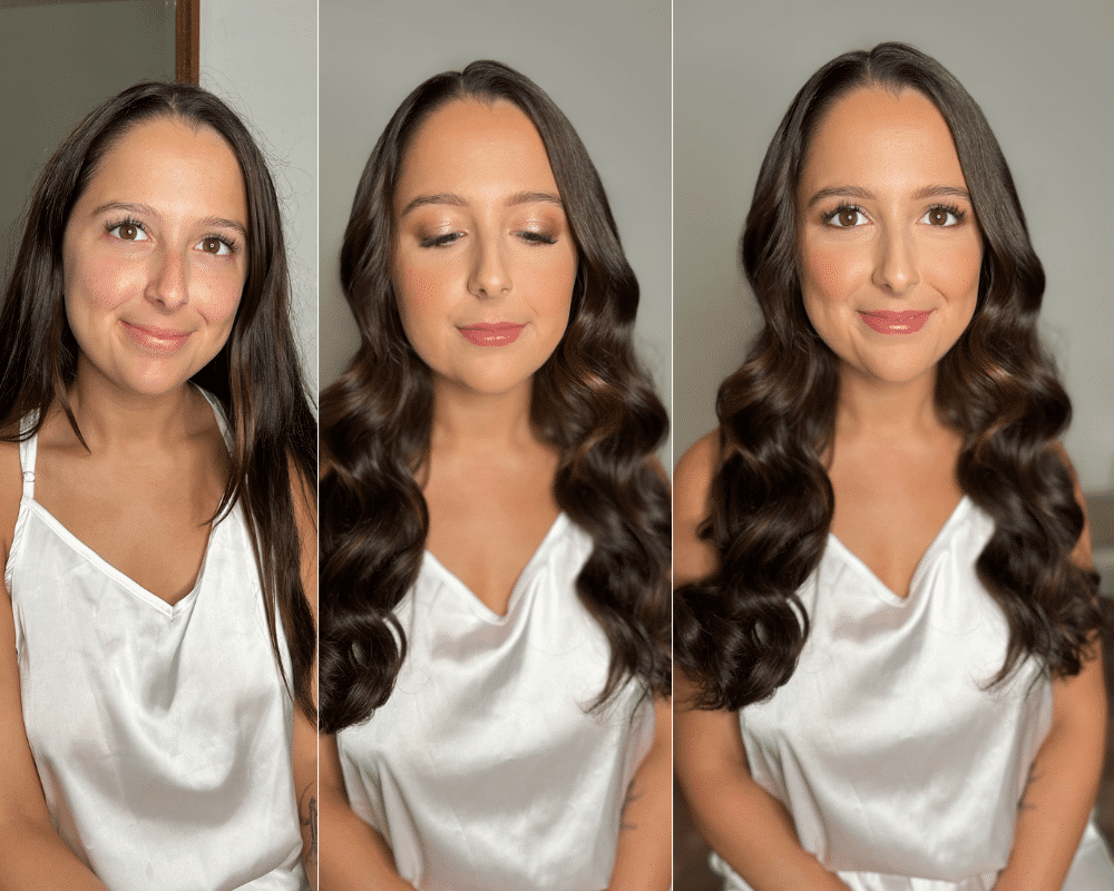 bridal makeup before and after