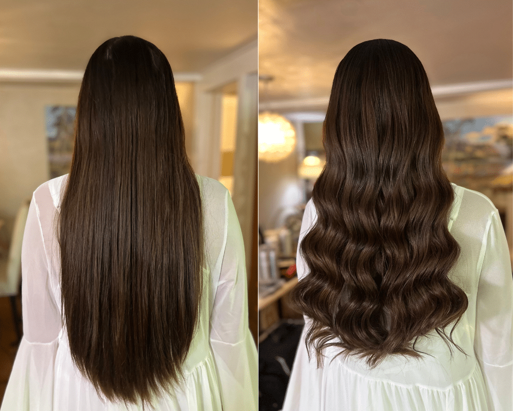 Before and After of Curly Hair