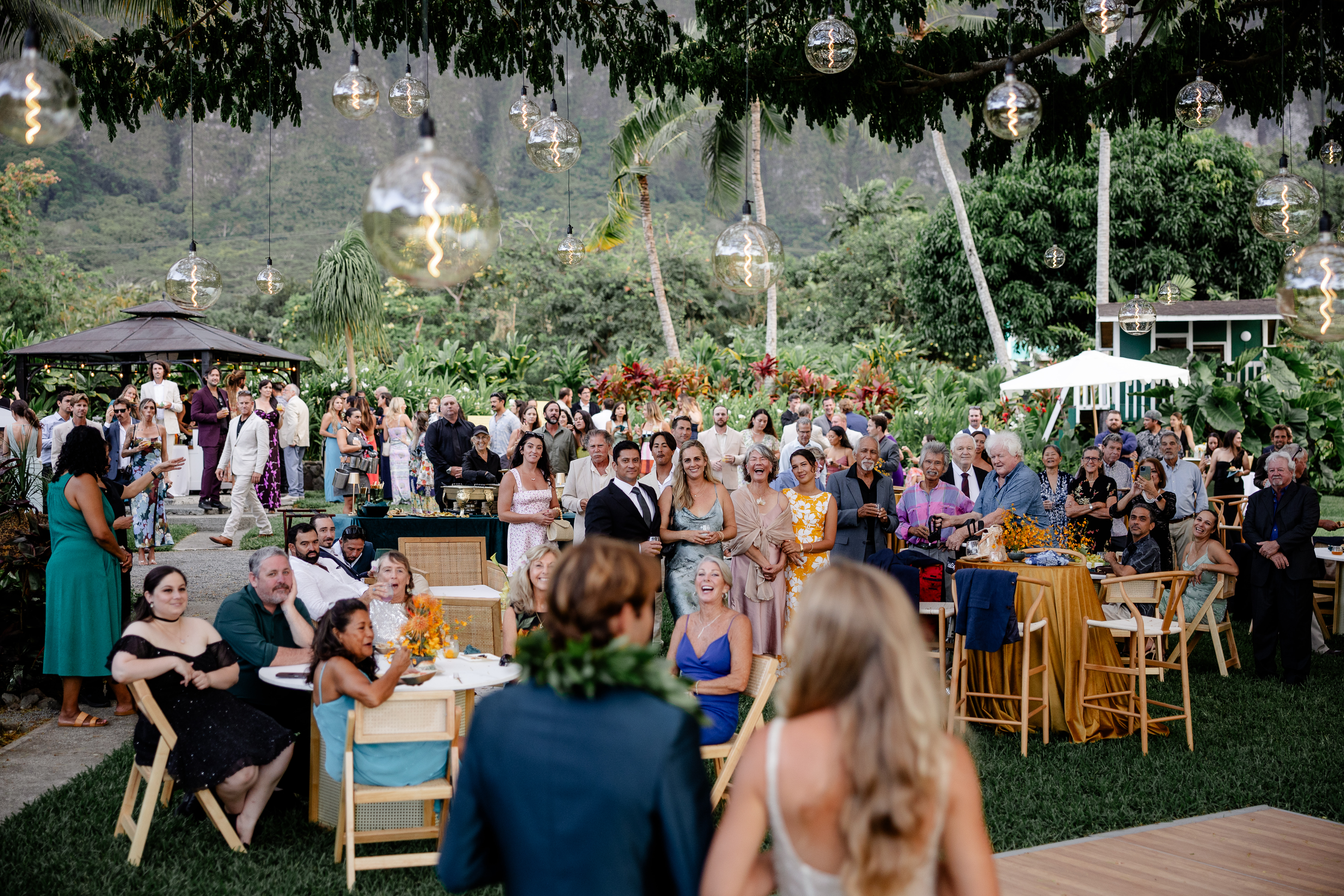 walking into reception